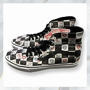 NWT! Vans Sk8-Hi Tapered Shoes LOVE LETTERS BLACK Men’s 9 Women's 10.5 Sneakers